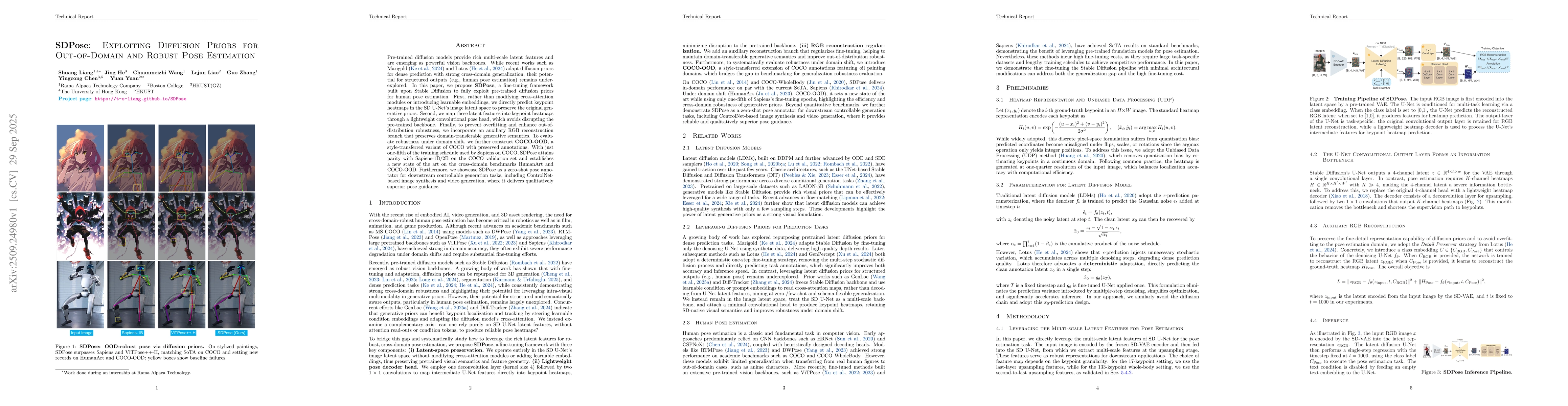 Thumbnail for SDPose: Exploiting Diffusion Priors for Out-of-Domain and Robust Pose
  Estimation