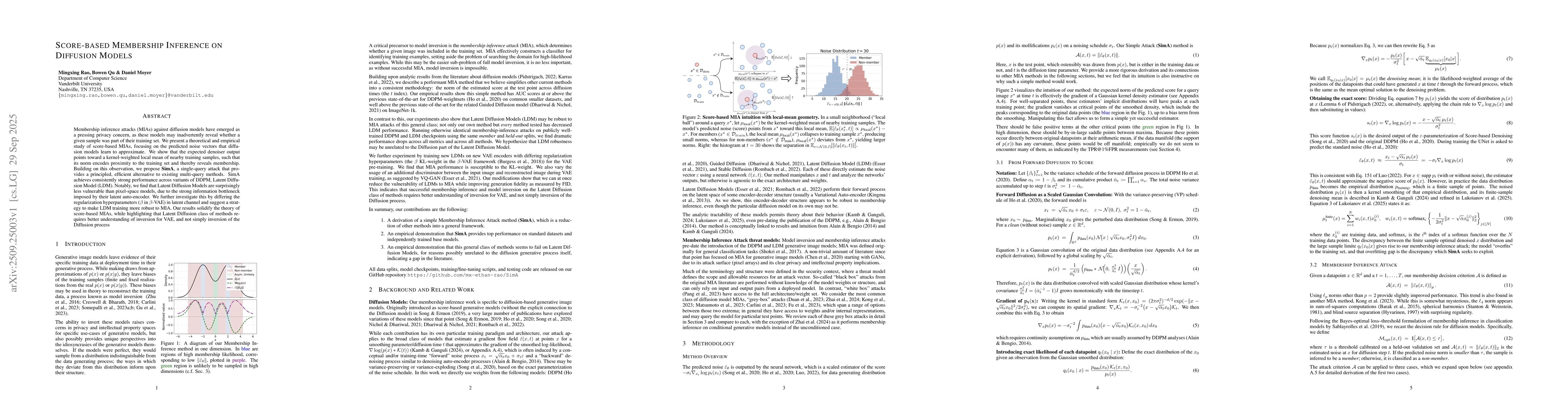 Thumbnail for Score-based Membership Inference on Diffusion Models