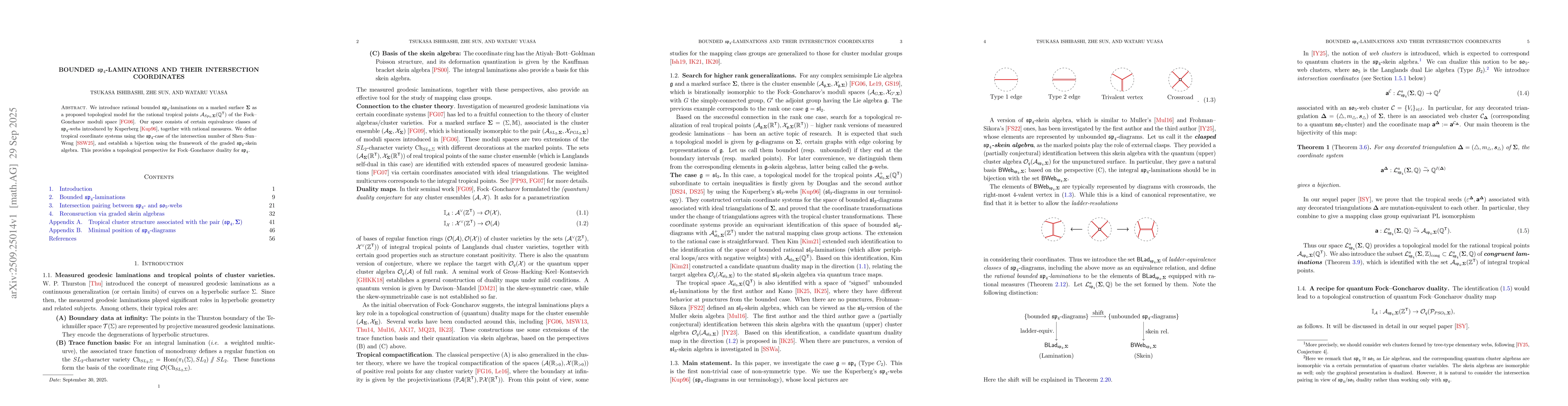 Thumbnail for Bounded $\mathfrak{sp}_4$-laminations and their intersection coordinates