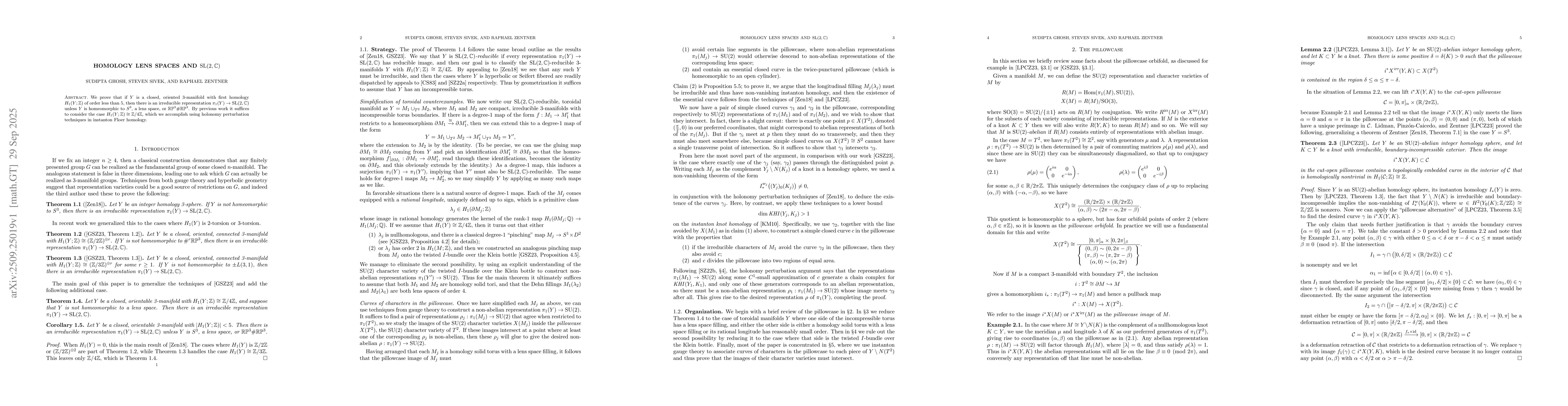 Thumbnail for Homology lens spaces and $\mathrm{SL}(2,\mathbb{C})$