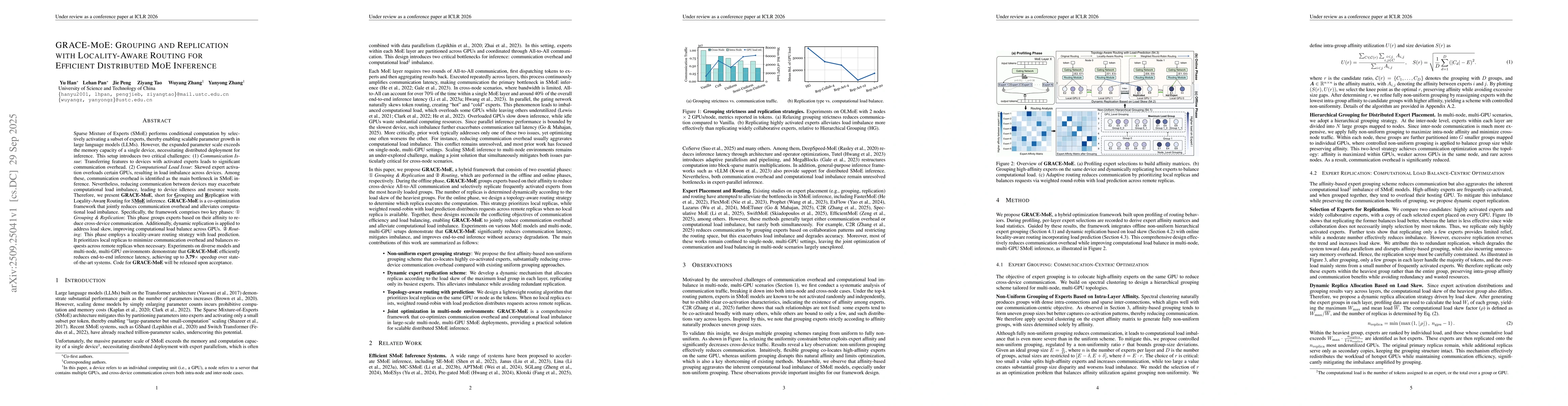 Thumbnail for GRACE-MoE: Grouping and Replication with Locality-Aware Routing for
  Efficient Distributed MoE Inference