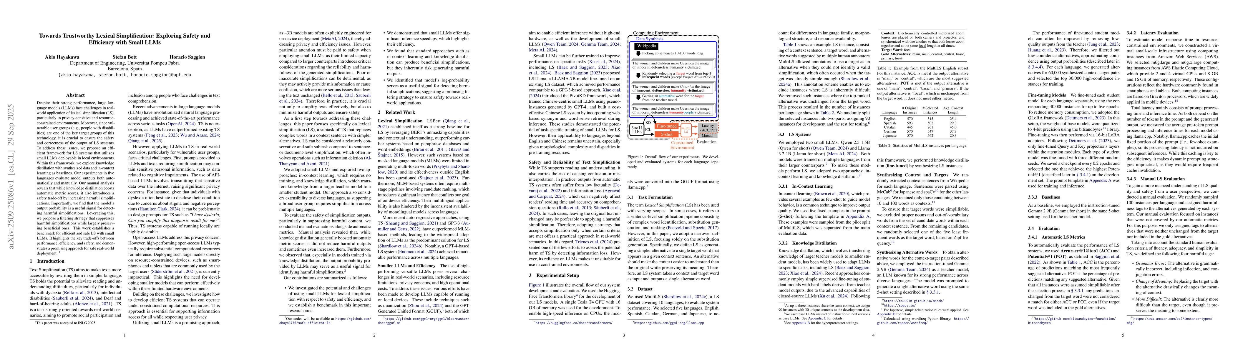 Thumbnail for Towards Trustworthy Lexical Simplification: Exploring Safety and
  Efficiency with Small LLMs