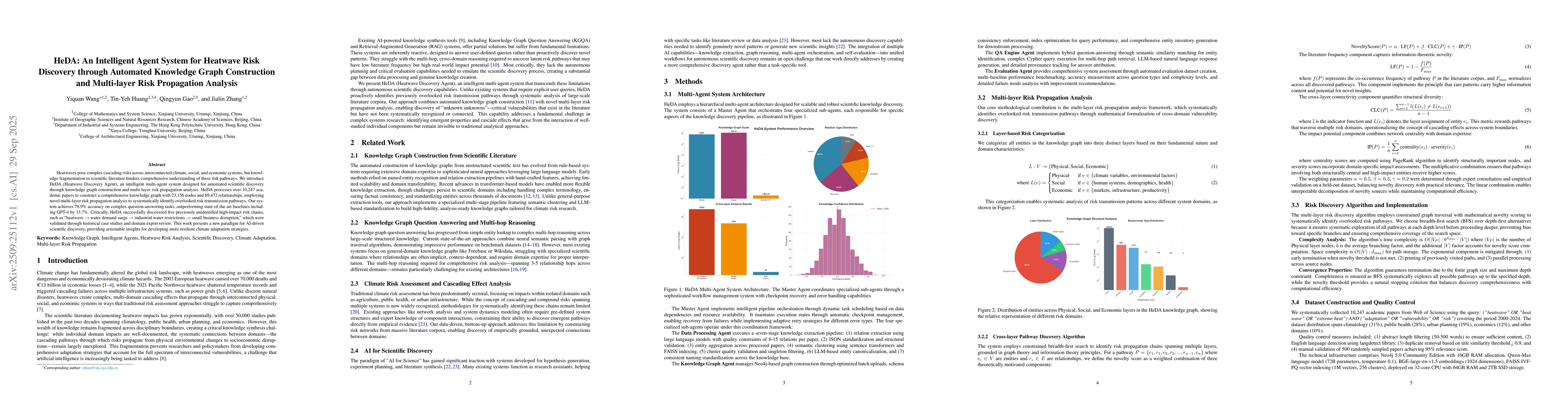Thumbnail for HeDA: An Intelligent Agent System for Heatwave Risk Discovery through
  Automated Knowledge Graph Construction and Multi-layer Risk Propagation
  Analysis