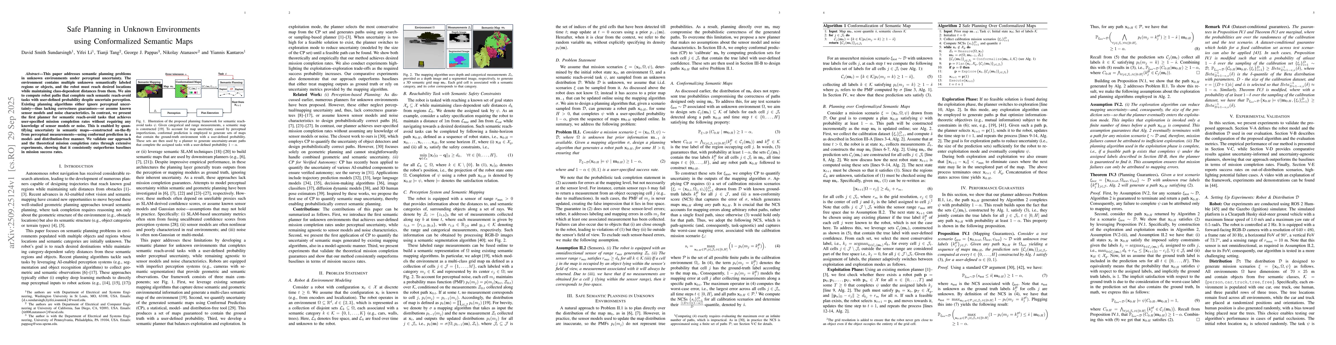 Thumbnail for Safe Planning in Unknown Environments using Conformalized Semantic Maps