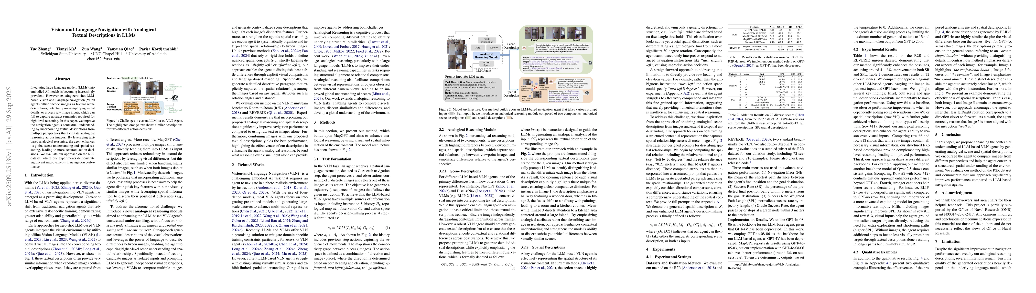 Thumbnail for Vision-and-Language Navigation with Analogical Textual Descriptions in
  LLMs