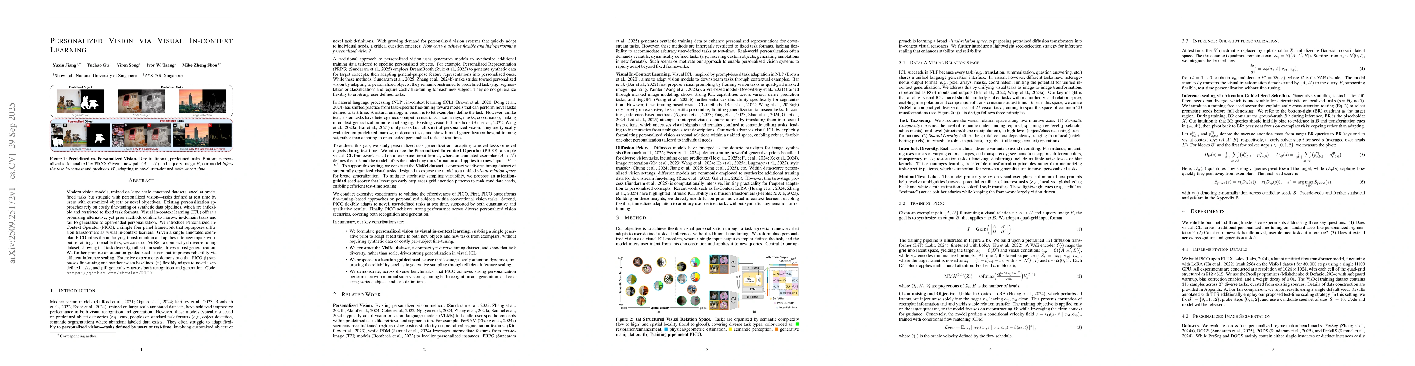 Thumbnail for Personalized Vision via Visual In-Context Learning