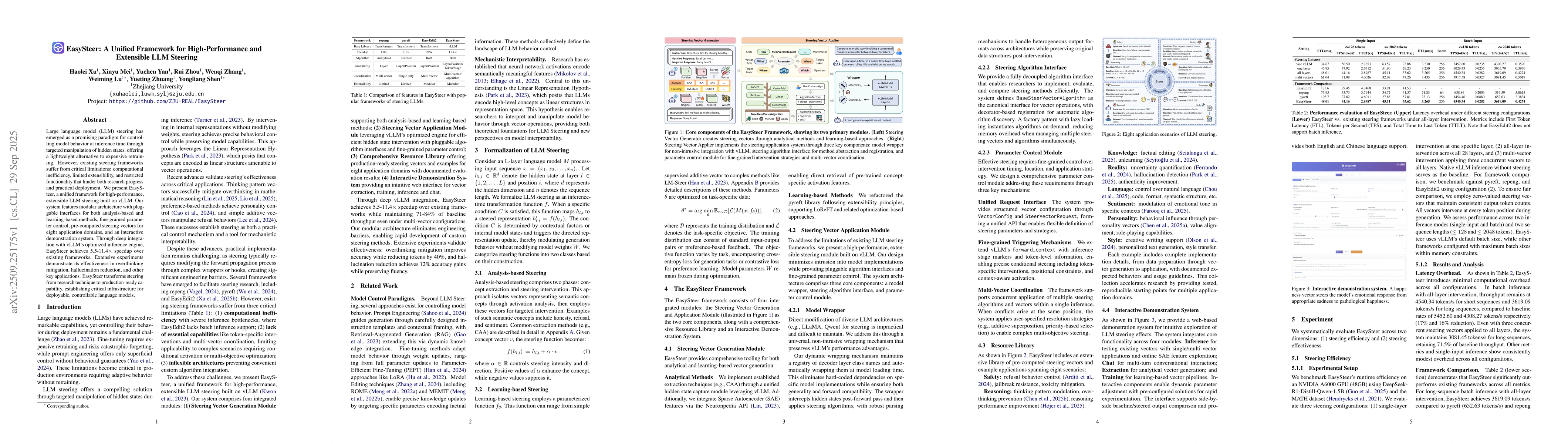 Thumbnail for EasySteer: A Unified Framework for High-Performance and Extensible LLM
  Steering