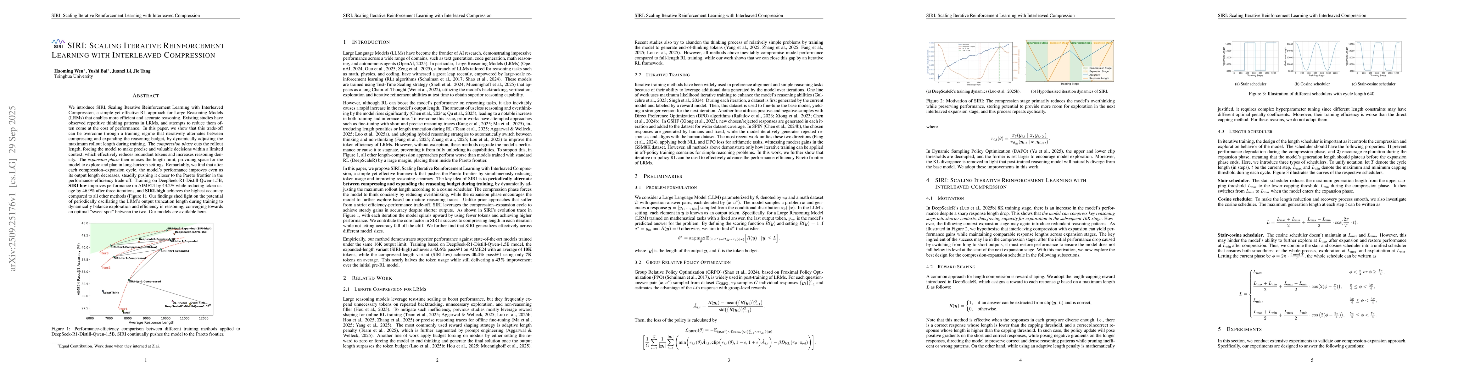 Thumbnail for SIRI: Scaling Iterative Reinforcement Learning with Interleaved
  Compression