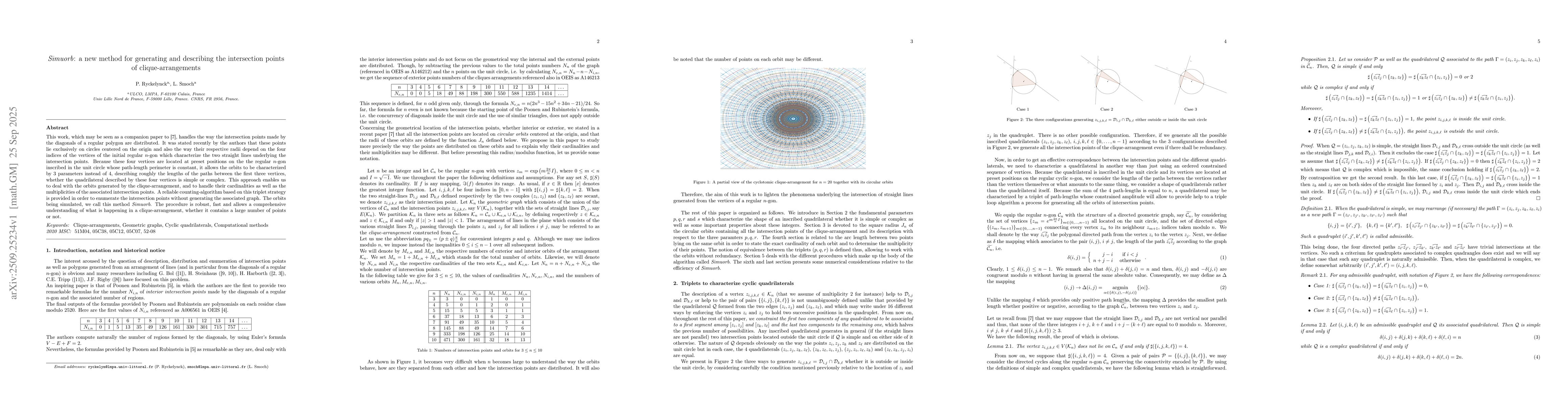 Thumbnail for Simuorb: a new method for generating and describing the intersection
  points of clique-arrangements