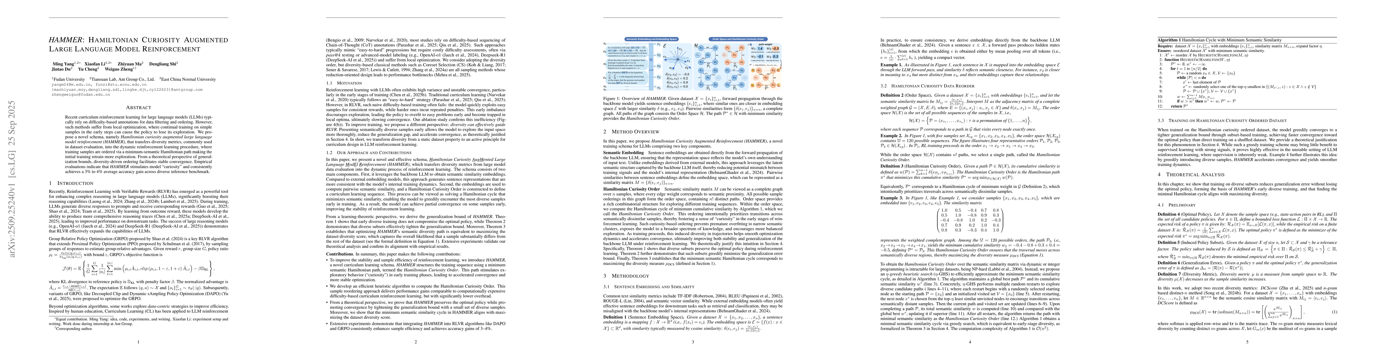 Thumbnail for HAMMER: Hamiltonian Curiosity Augmented Large Language Model
  Reinforcement
