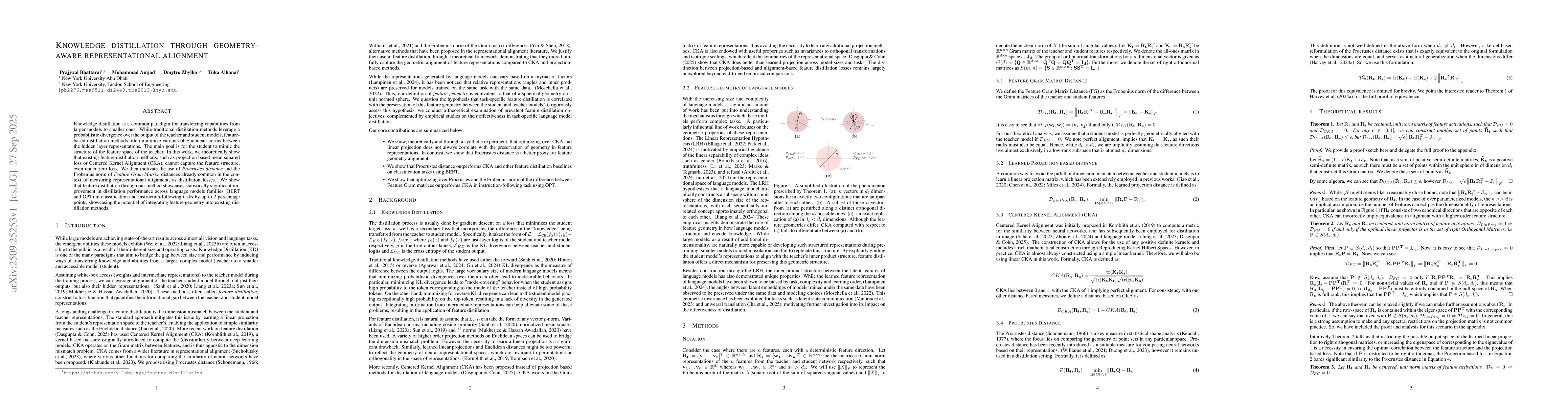 Thumbnail for Knowledge distillation through geometry-aware representational alignment