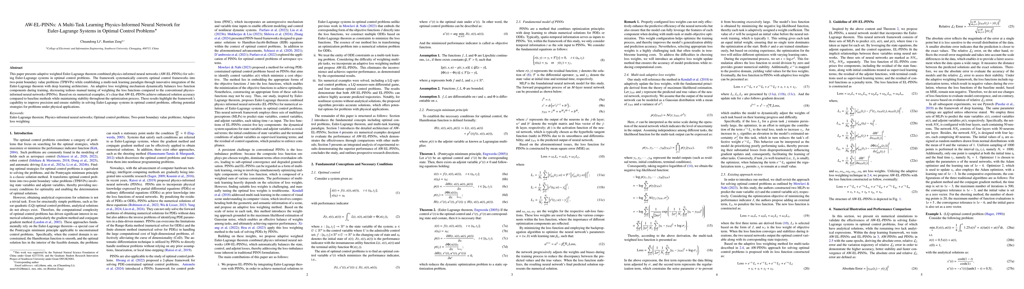 Thumbnail for AW-EL-PINNs: A Multi-Task Learning Physics-Informed Neural Network for
  Euler-Lagrange Systems in Optimal Control Problems
