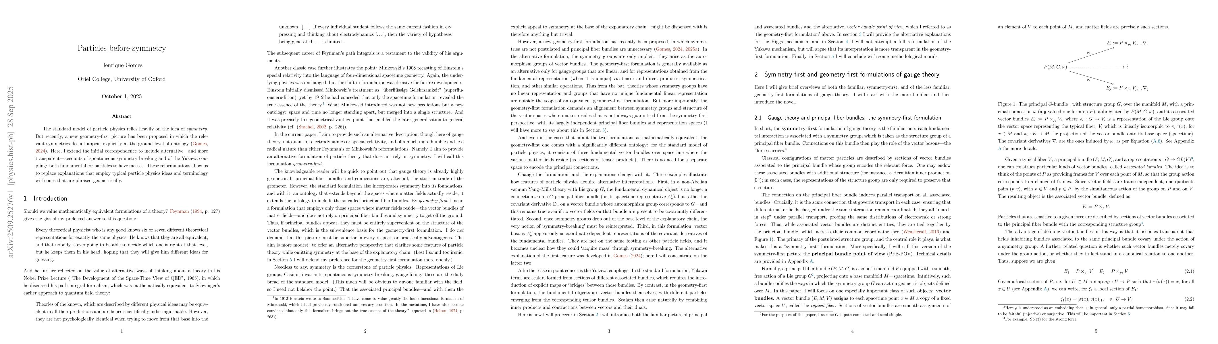 Thumbnail for Particles before symmetry