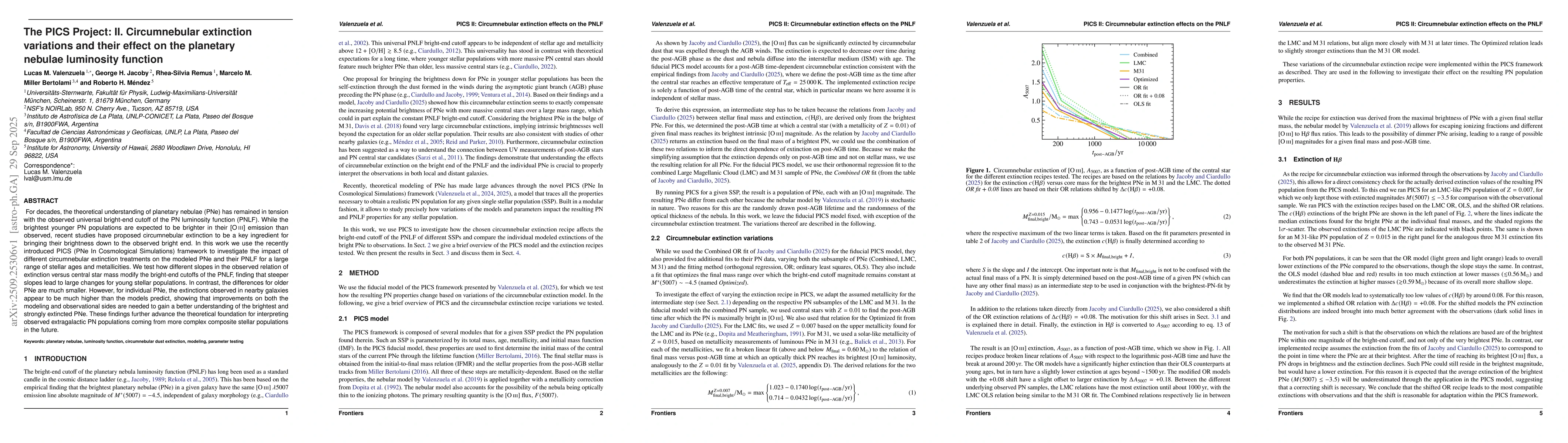 Thumbnail for The PICS Project: II. Circumnebular extinction variations and their
  effect on the planetary nebulae luminosity function