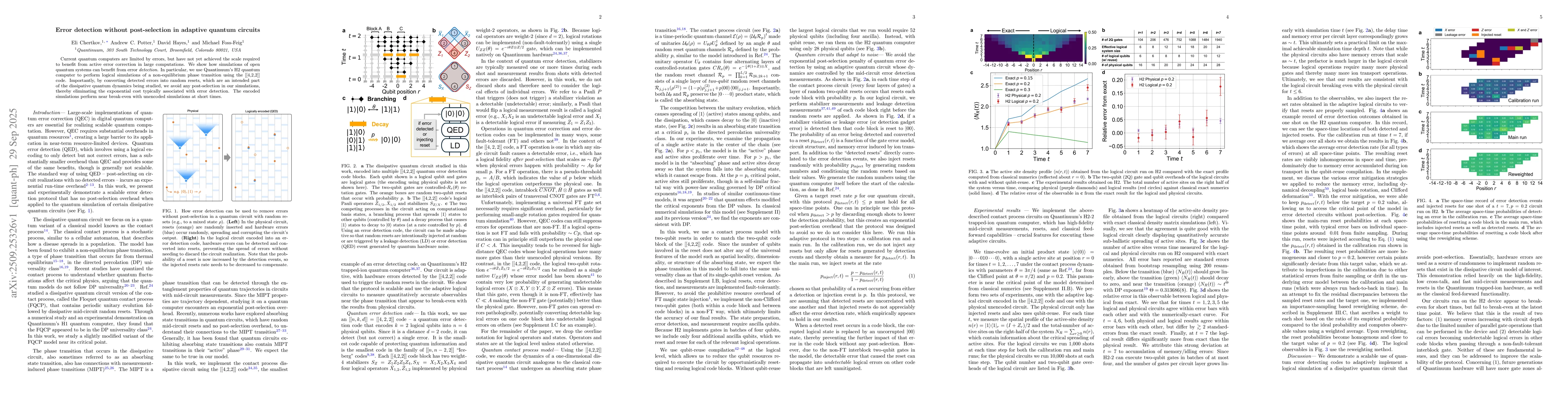 Thumbnail for Error detection without post-selection in adaptive quantum circuits