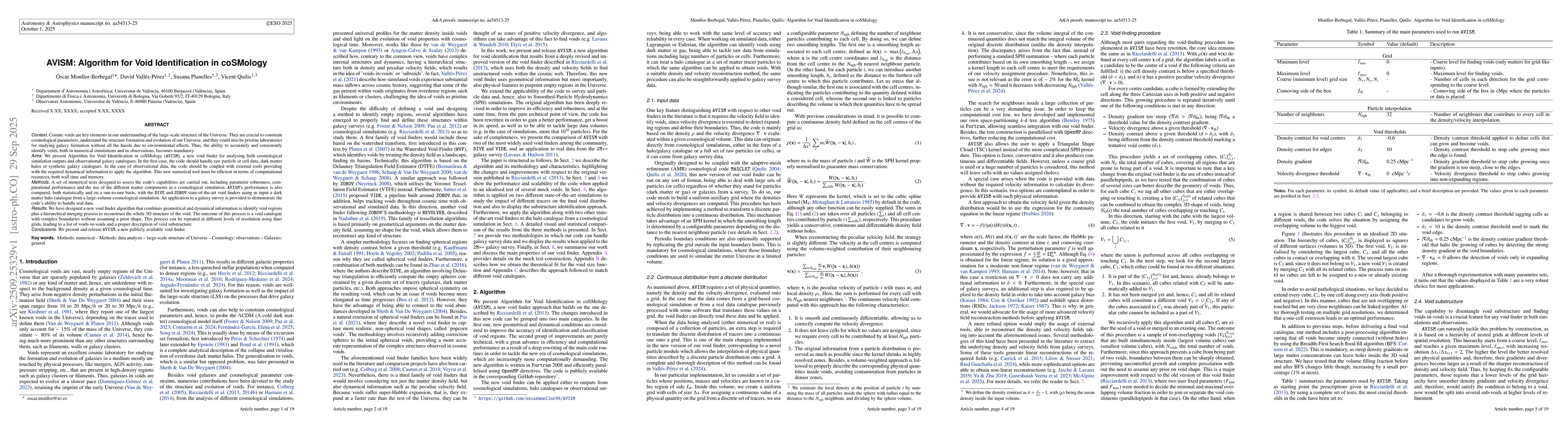 Thumbnail for AVISM: Algorithm for Void Identification in coSMology
