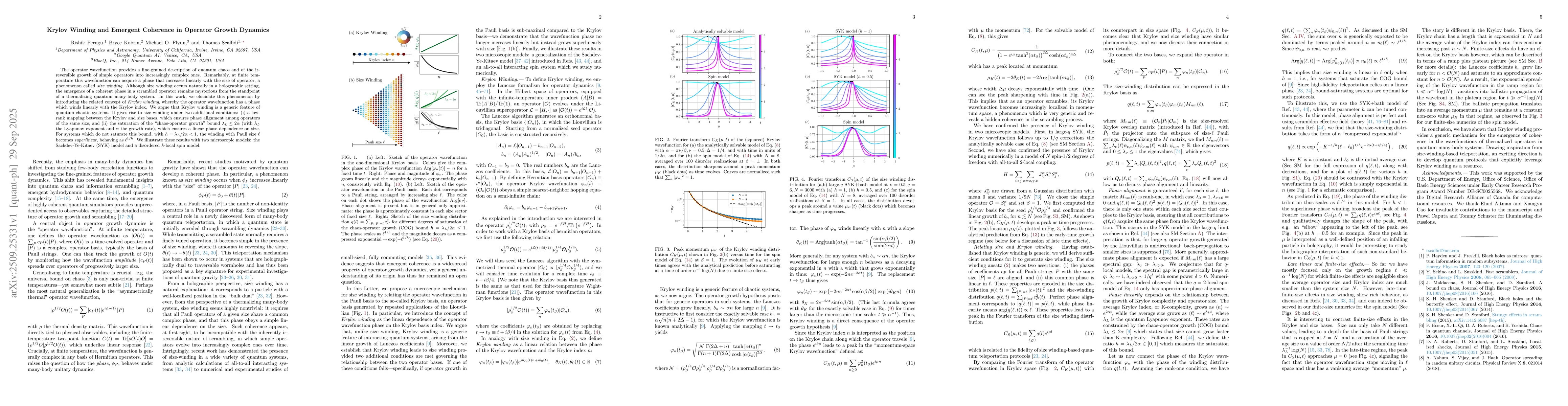 Thumbnail for Krylov Winding and Emergent Coherence in Operator Growth Dynamics