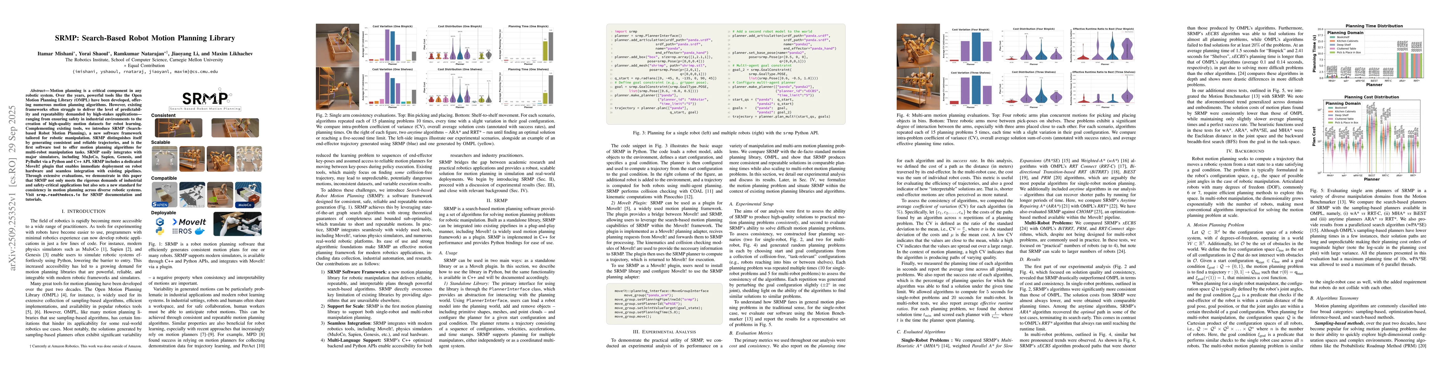 Thumbnail for SRMP: Search-Based Robot Motion Planning Library