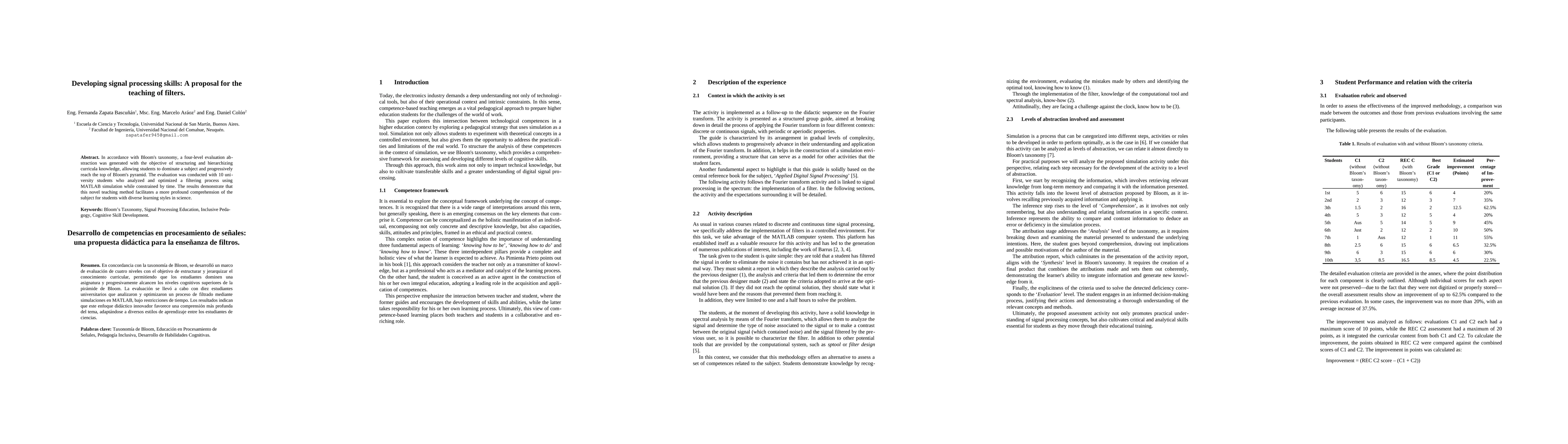 Thumbnail for Developing signal processing skills: A proposal for the teaching of
  filters