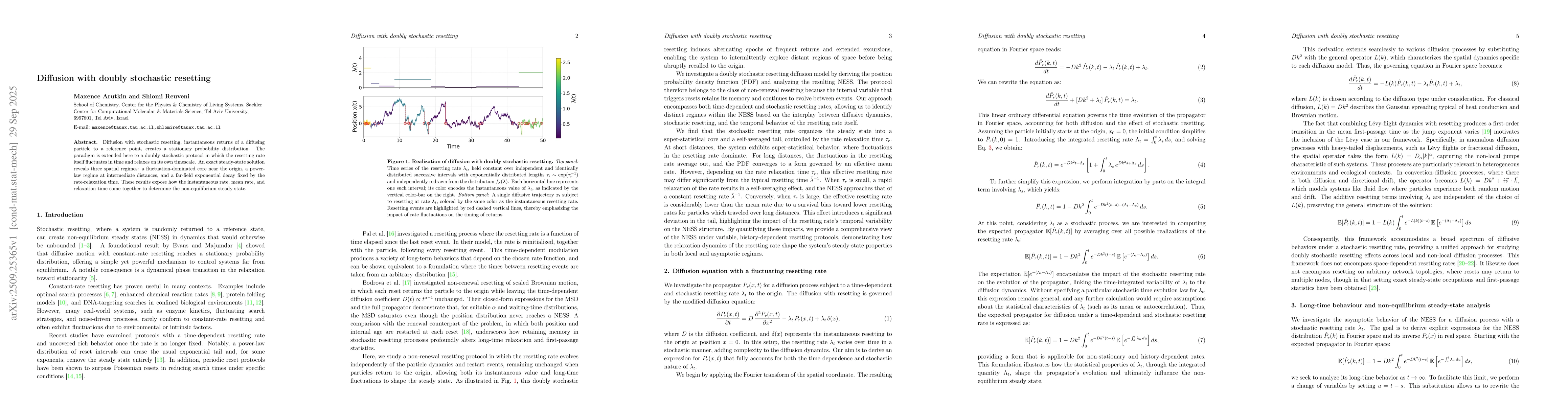 Thumbnail for Diffusion with doubly stochastic resetting
