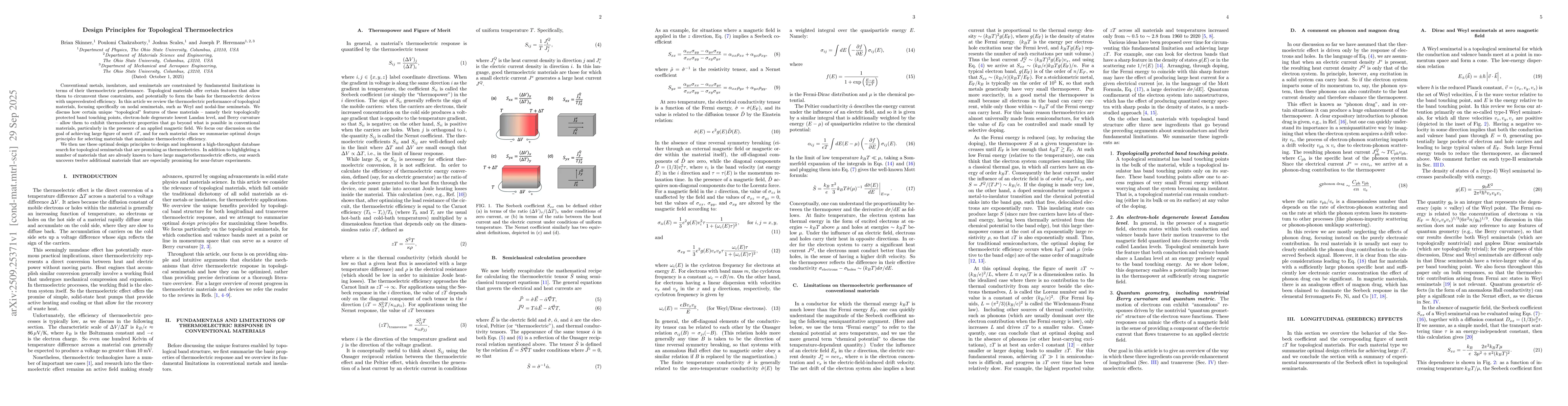 Thumbnail for Design Principles for Topological Thermoelectrics