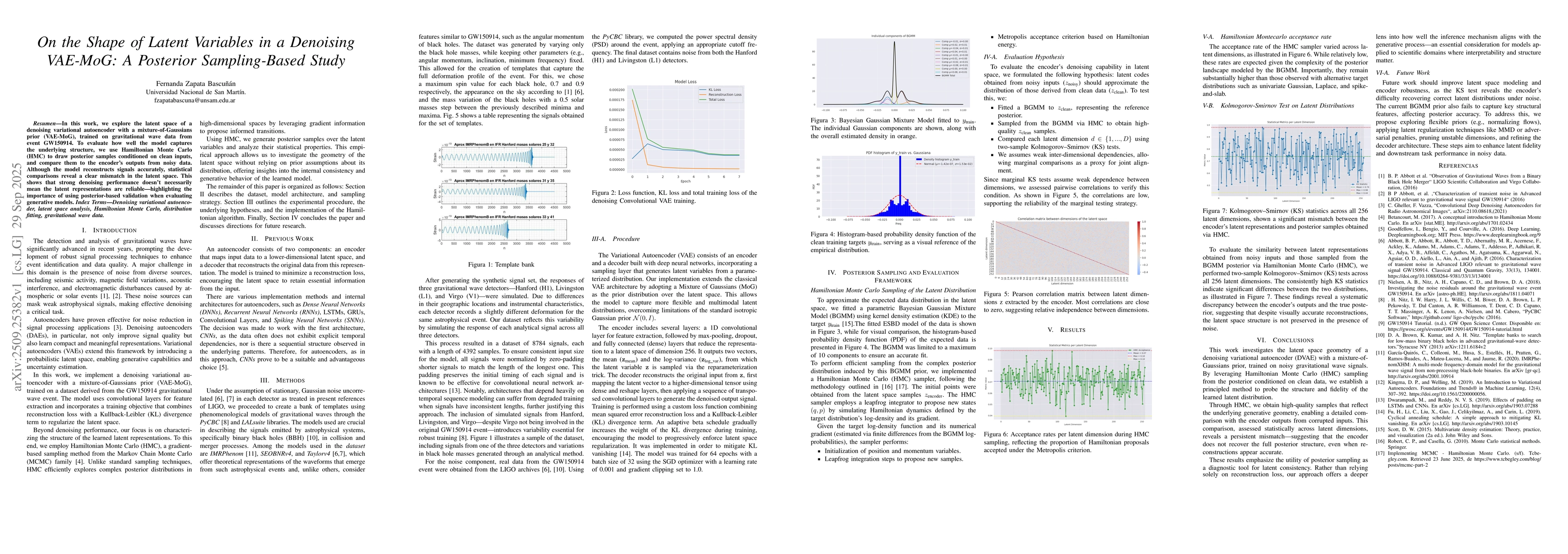 Thumbnail for On the Shape of Latent Variables in a Denoising VAE-MoG: A Posterior
  Sampling-Based Study