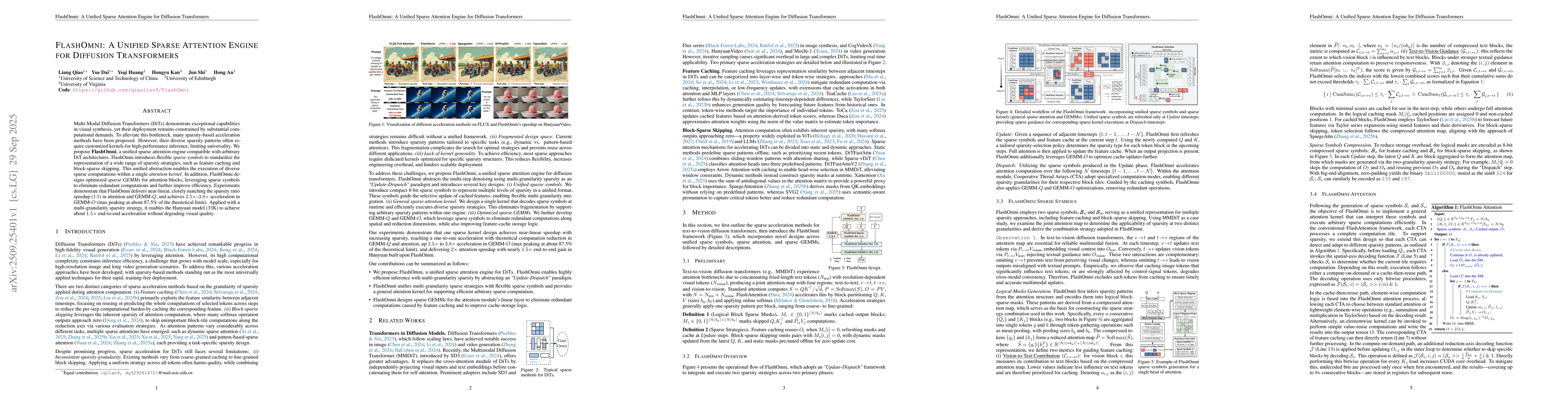 Thumbnail for FlashOmni: A Unified Sparse Attention Engine for Diffusion Transformers
