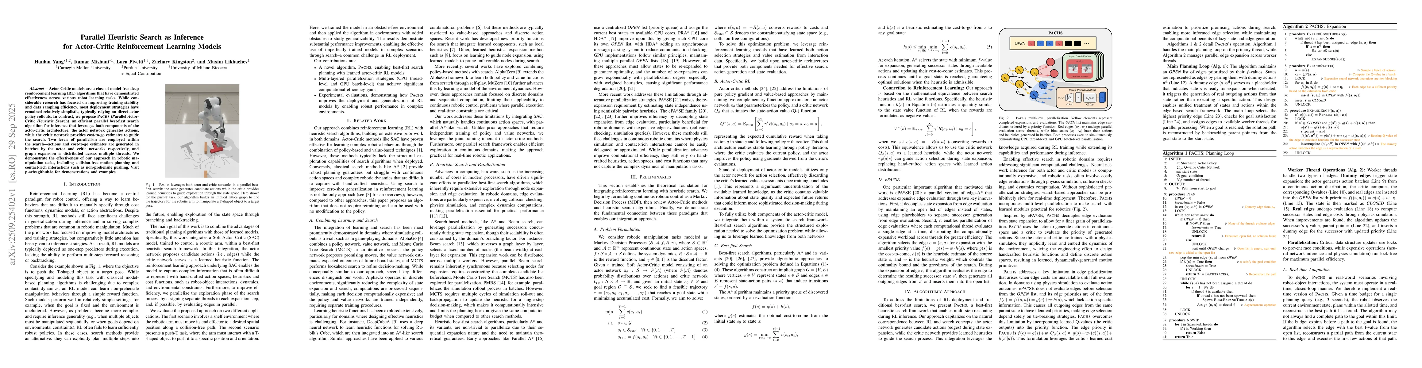 Thumbnail for Parallel Heuristic Search as Inference for Actor-Critic Reinforcement
  Learning Models