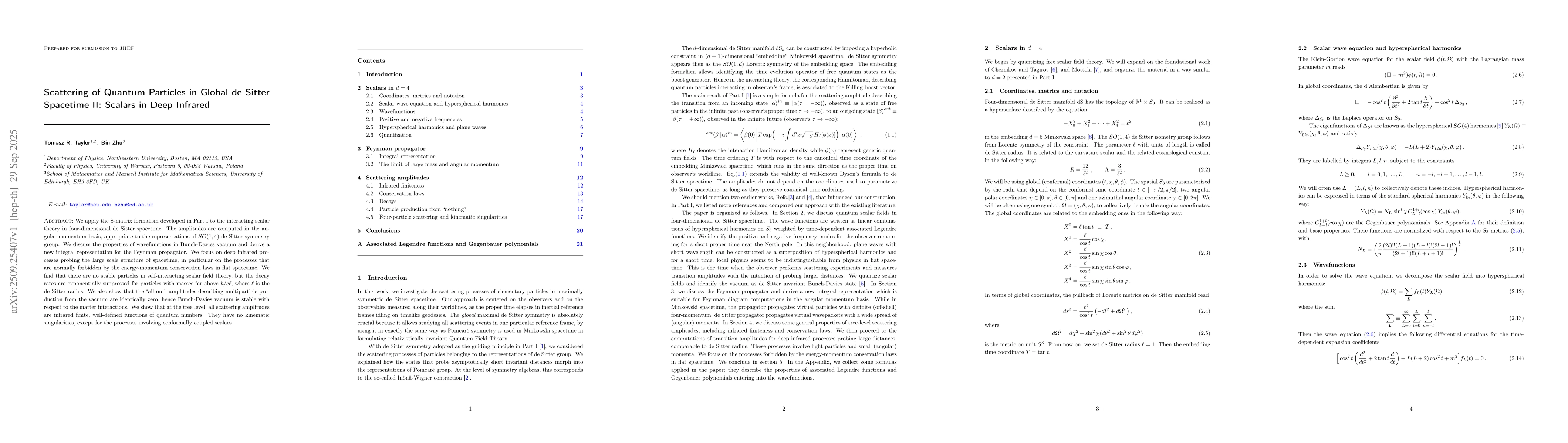 Thumbnail for Scattering of Quantum Particles in Global de Sitter Spacetime II:
  Scalars in Deep Infrared