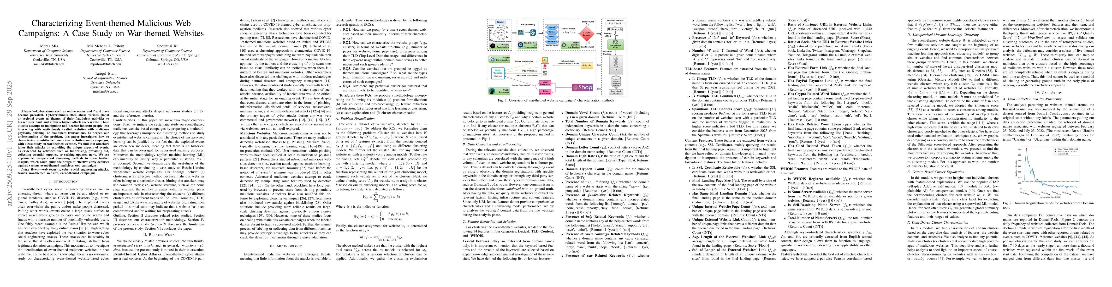 Thumbnail for Characterizing Event-themed Malicious Web Campaigns: A Case Study on
  War-themed Websites