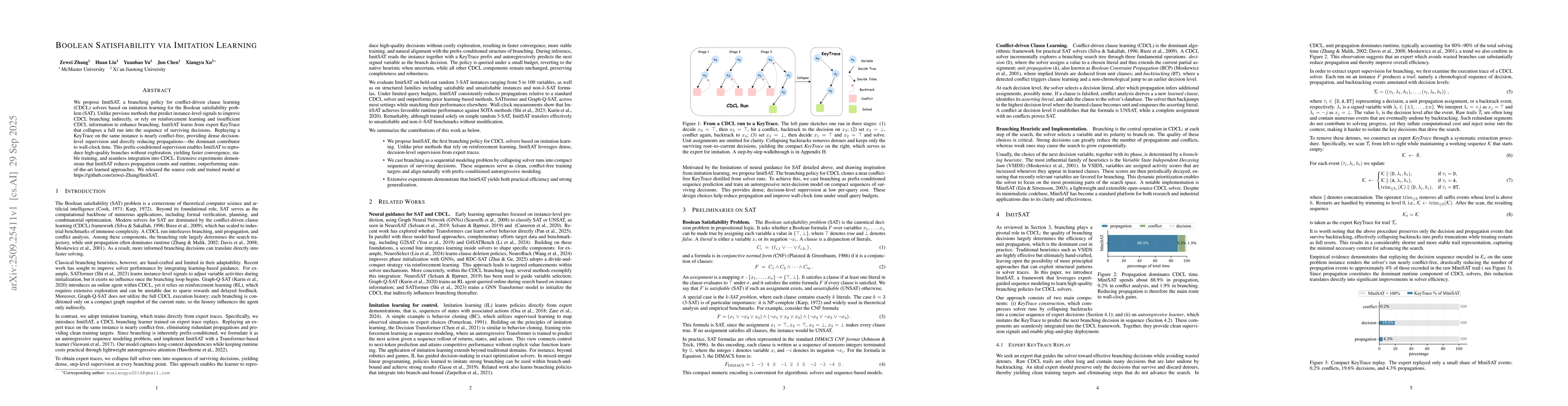 Thumbnail for Boolean Satisfiability via Imitation Learning