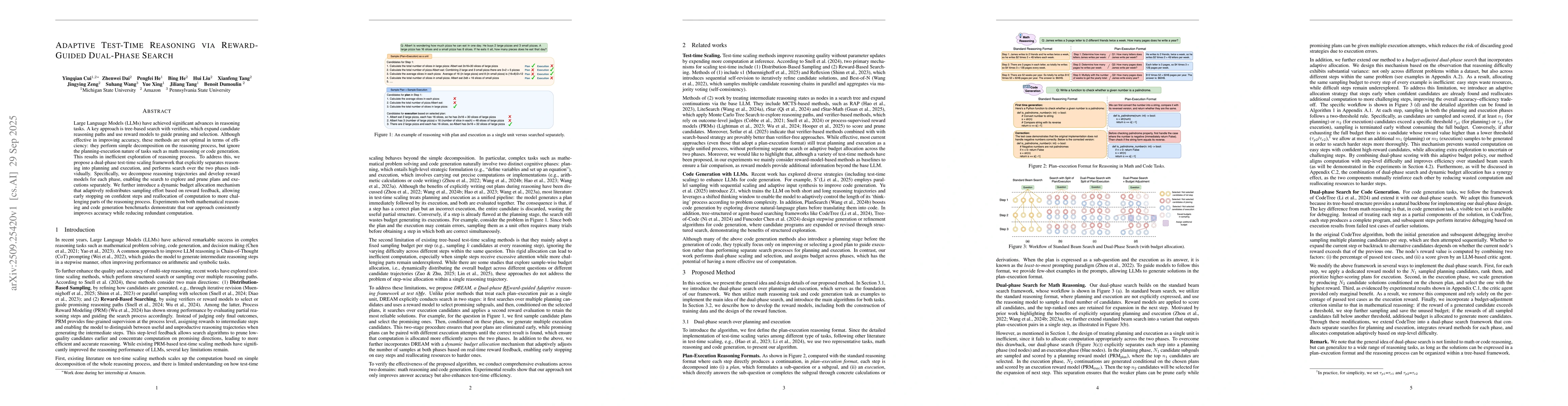 Thumbnail for Adaptive Test-Time Reasoning via Reward-Guided Dual-Phase Search