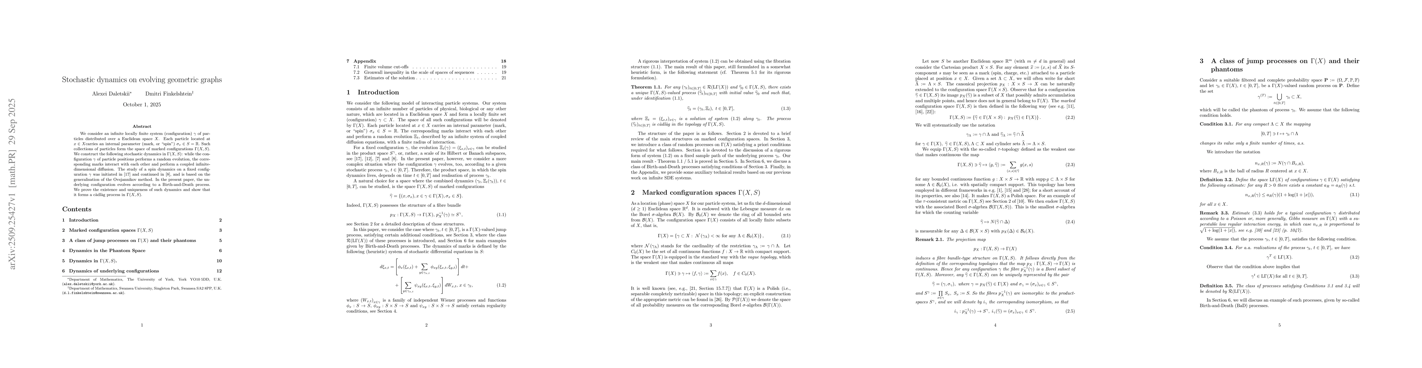 Thumbnail for Stochastic dynamics on evolving geometric graphs