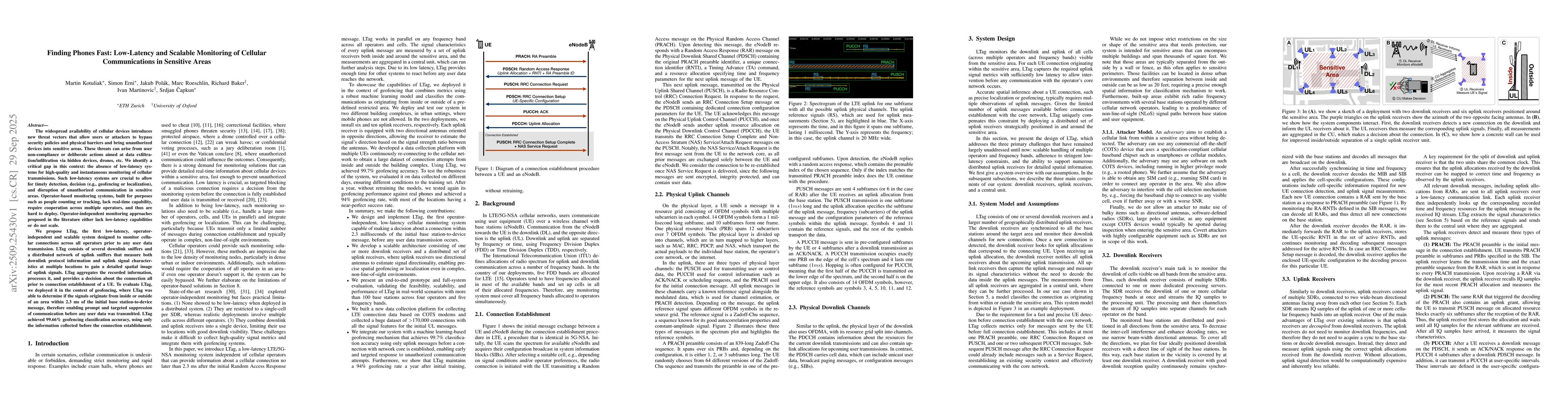 Thumbnail for Finding Phones Fast: Low-Latency and Scalable Monitoring of Cellular
  Communications in Sensitive Areas