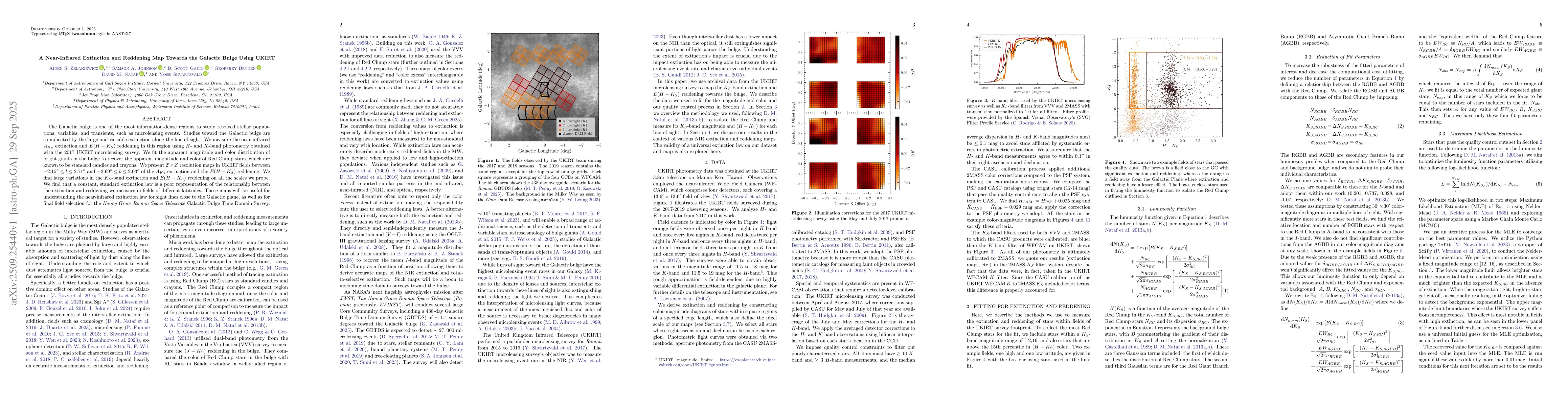 Thumbnail for A Near-Infrared Extinction and Reddening Map Towards the Galactic Bulge
  Using UKIRT