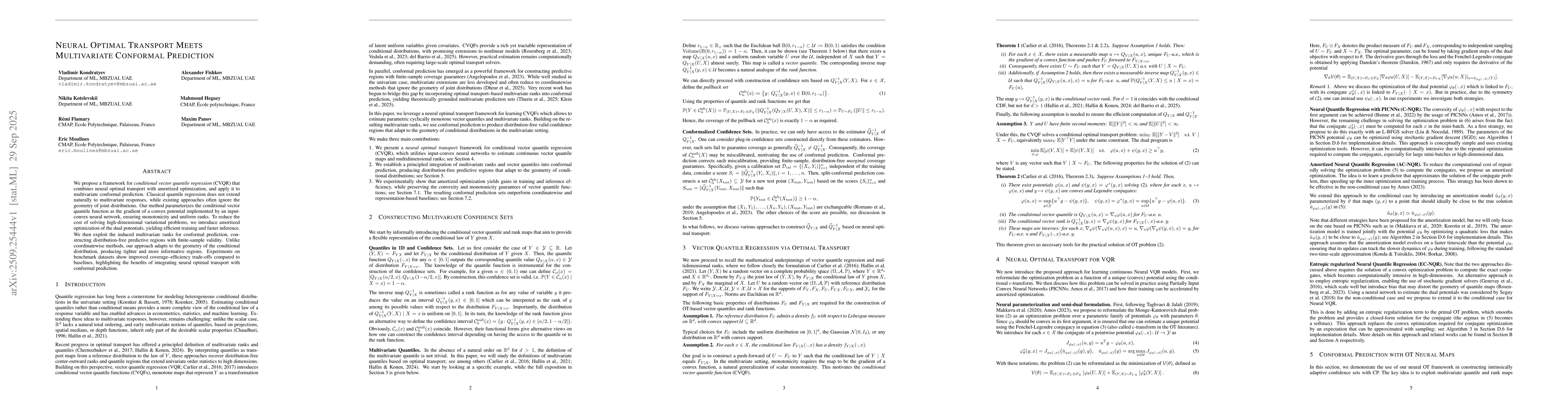Thumbnail for Neural Optimal Transport Meets Multivariate Conformal Prediction