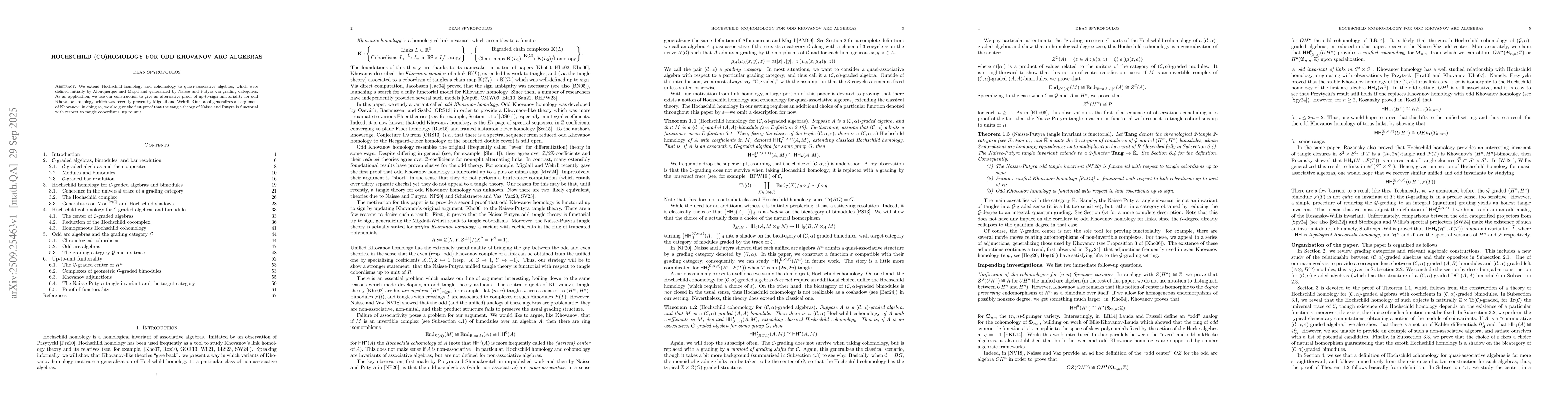 Thumbnail for Hochschild (co)homology for odd Khovanov arc algebras