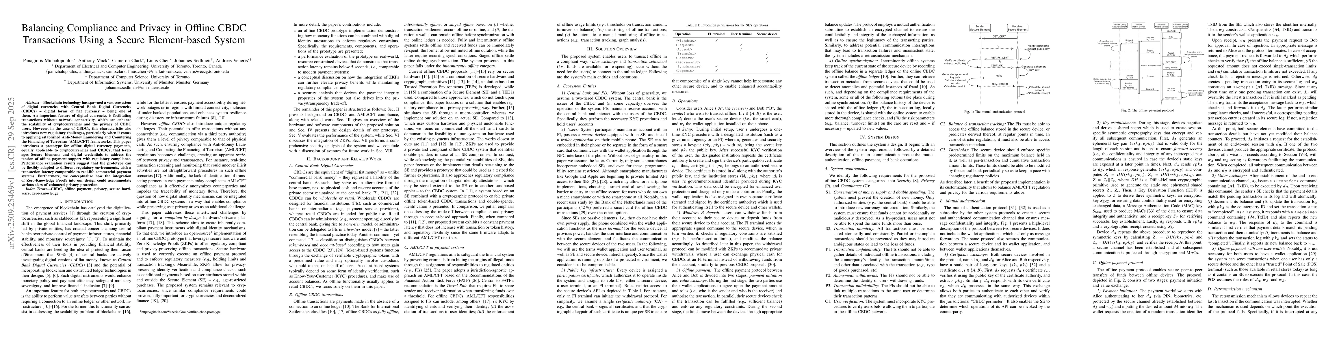 Thumbnail for Balancing Compliance and Privacy in Offline CBDC Transactions Using a
  Secure Element-based System