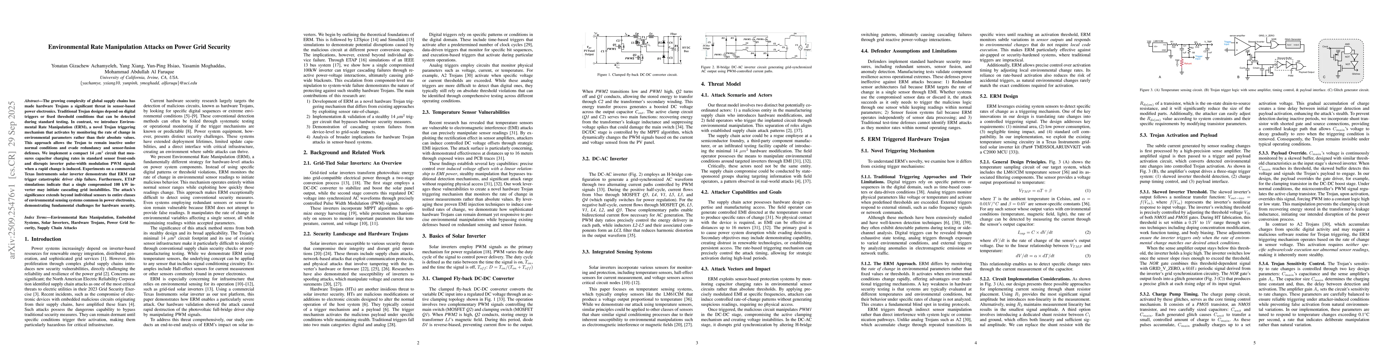 Thumbnail for Environmental Rate Manipulation Attacks on Power Grid Security