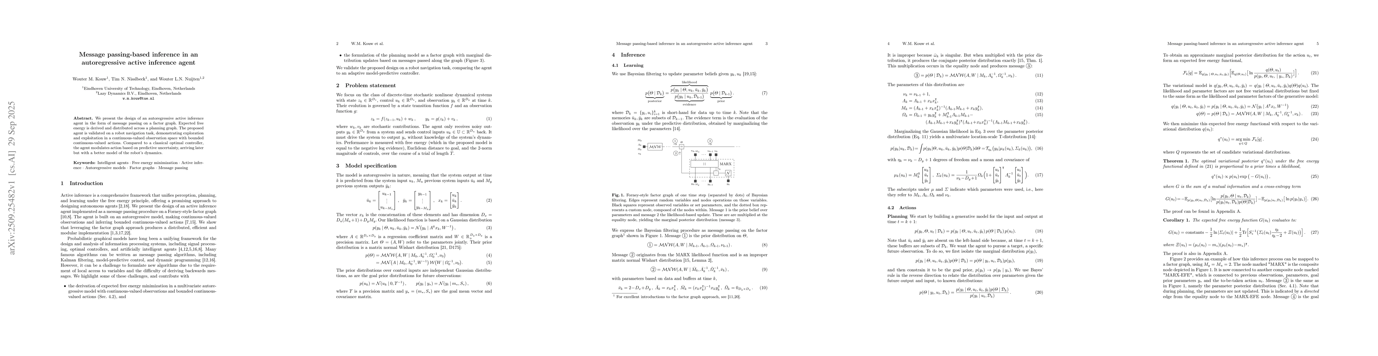 Thumbnail for Message passing-based inference in an autoregressive active inference
  agent