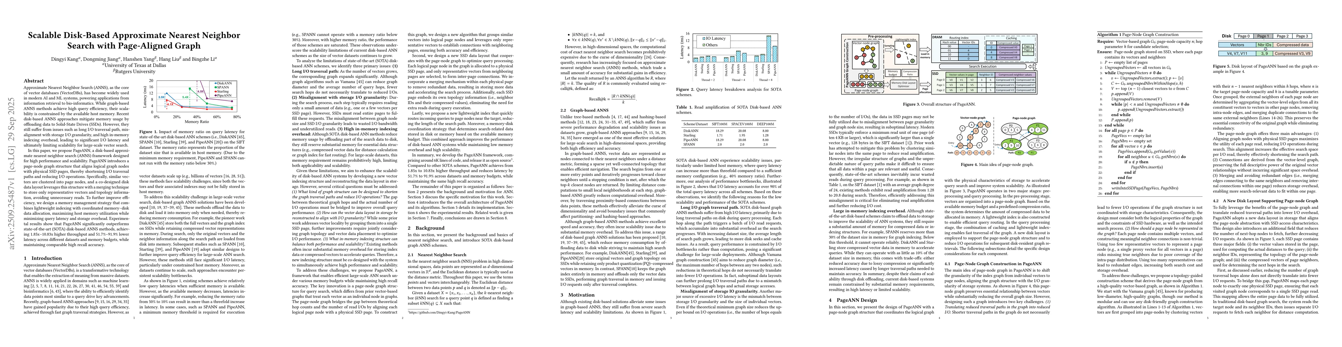 Thumbnail for Scalable Disk-Based Approximate Nearest Neighbor Search with
  Page-Aligned Graph
