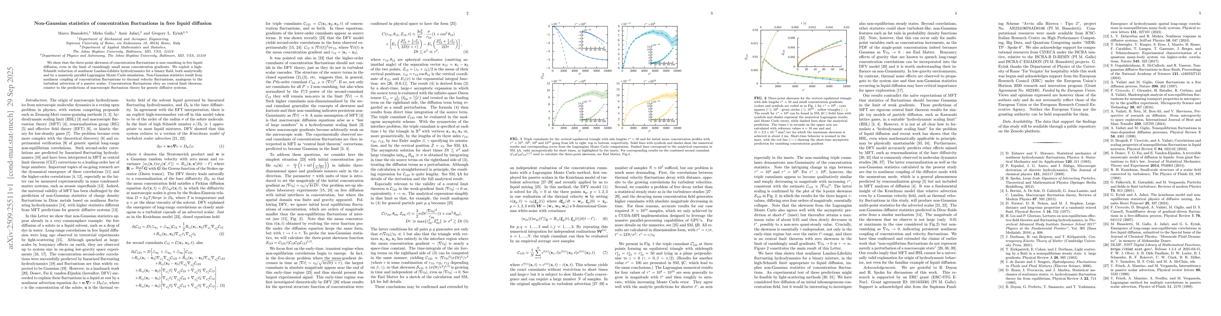 Thumbnail for Non-Gaussian statistics of concentration fluctuations in free liquid
  diffusion
