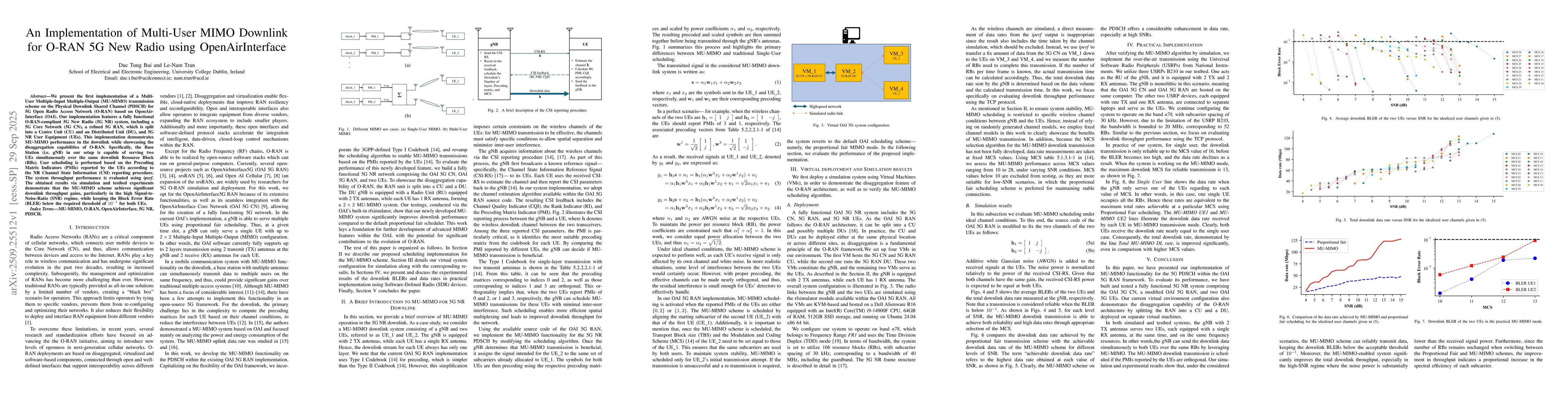 Thumbnail for An Implementation of Multi-User MIMO Downlink for O-RAN 5G New Radio
  using OpenAirInterface