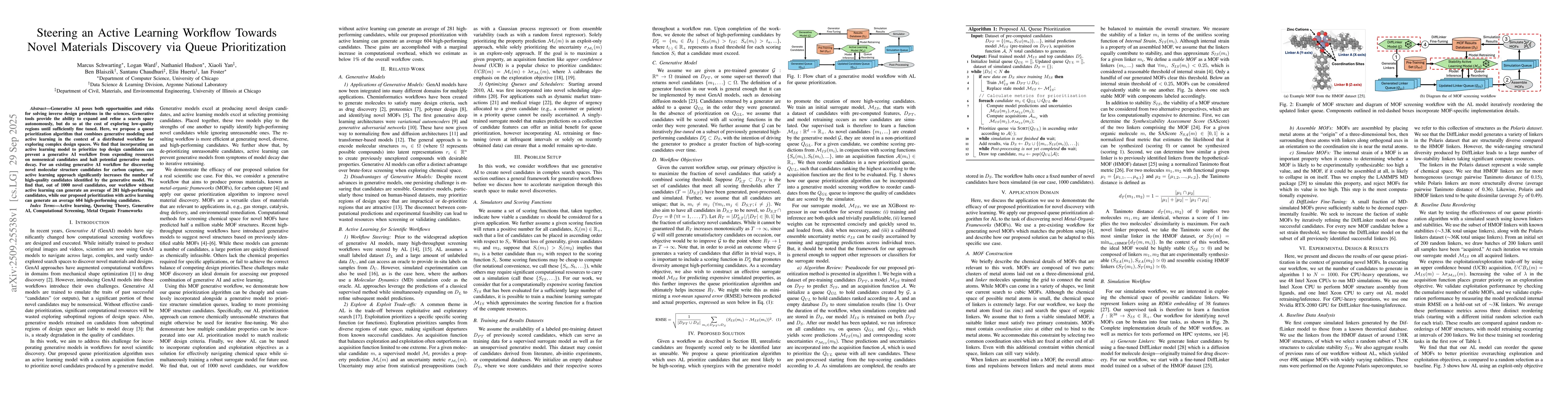 Thumbnail for Steering an Active Learning Workflow Towards Novel Materials Discovery
  via Queue Prioritization