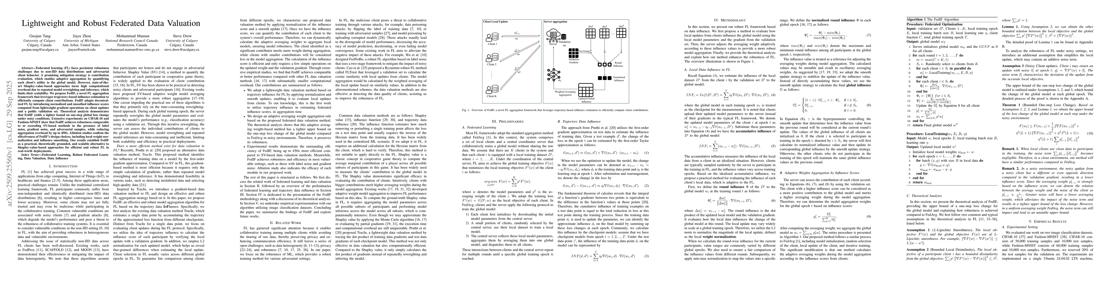 Thumbnail for Lightweight and Robust Federated Data Valuation