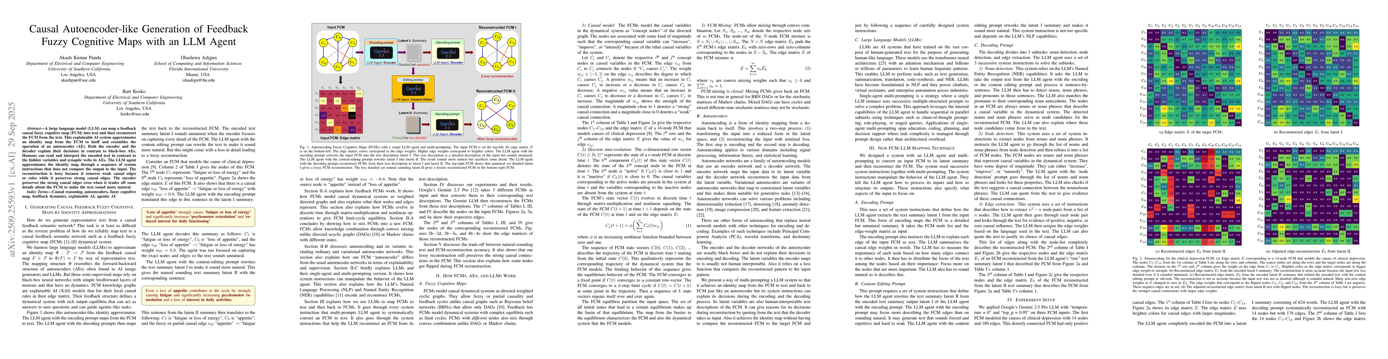 Thumbnail for Causal Autoencoder-like Generation of Feedback Fuzzy Cognitive Maps with
  an LLM Agent