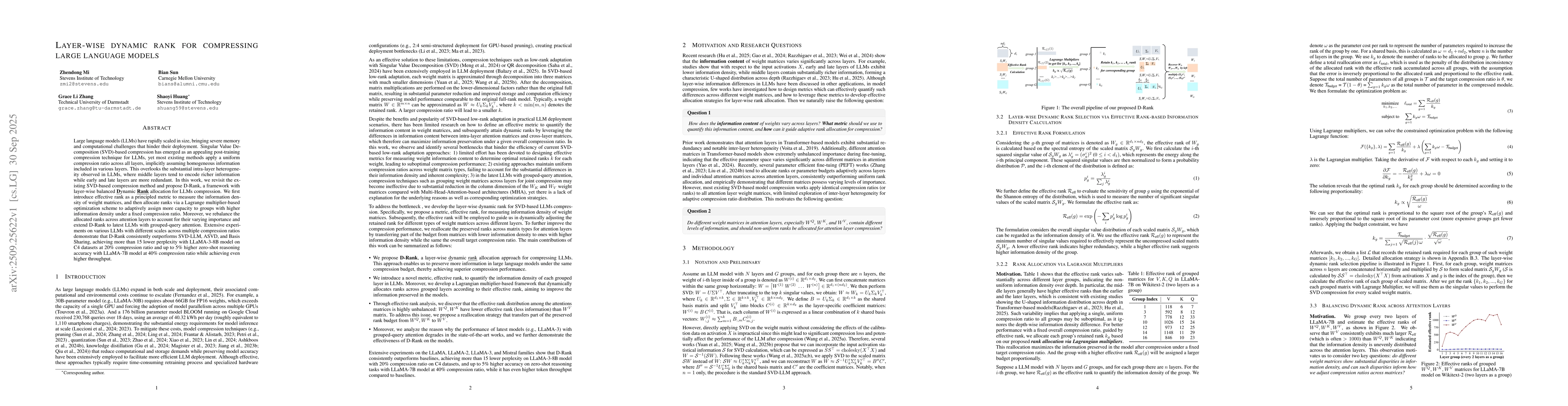 Thumbnail for Layer-wise dynamic rank for compressing large language models