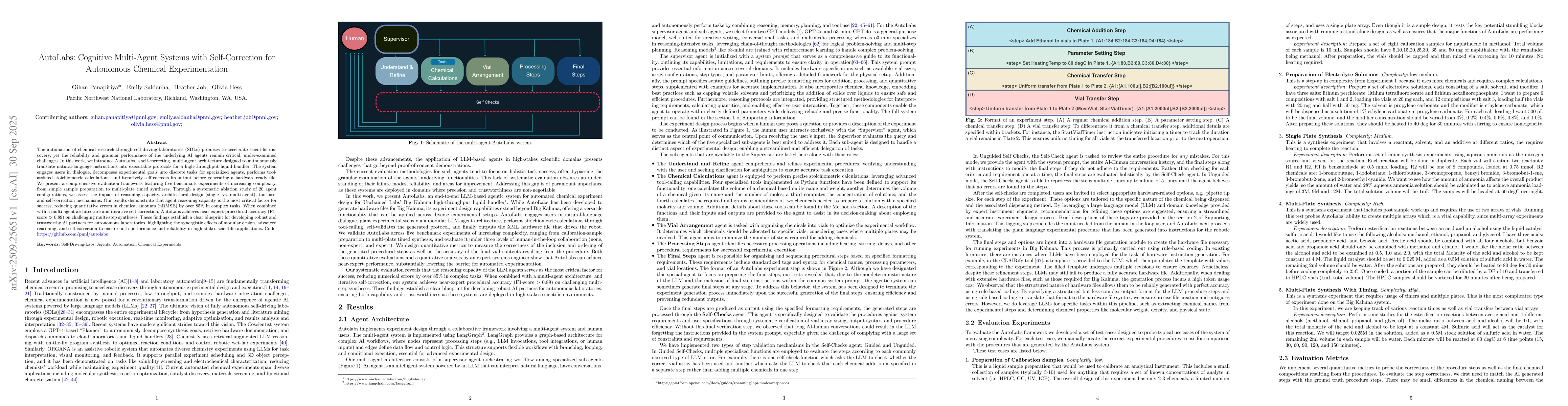 Thumbnail for AutoLabs: Cognitive Multi-Agent Systems with Self-Correction for
  Autonomous Chemical Experimentation