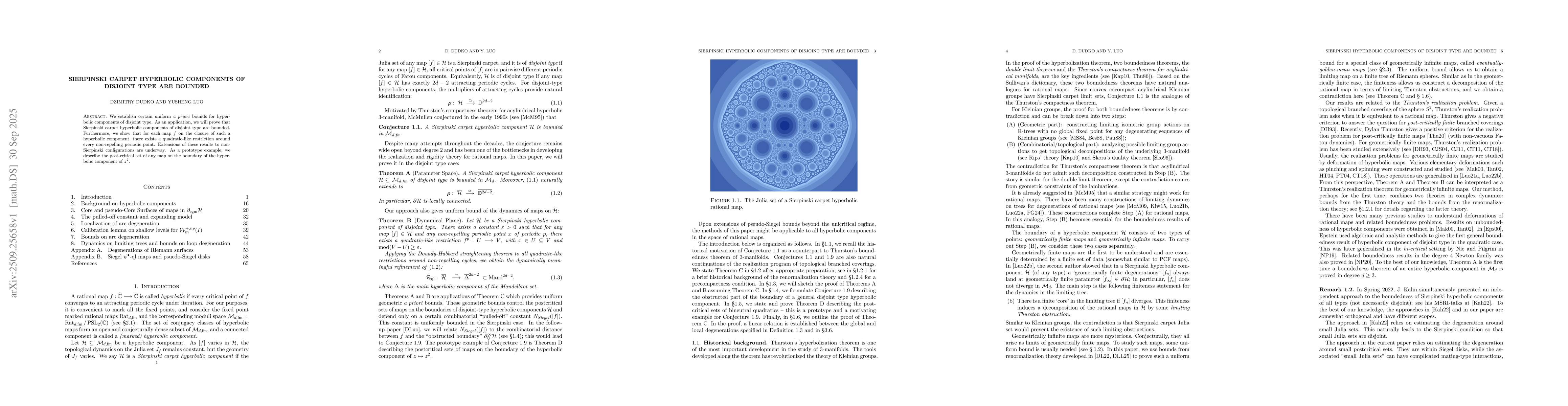 Thumbnail for Sierpinski carpet hyperbolic components of disjoint type are bounded