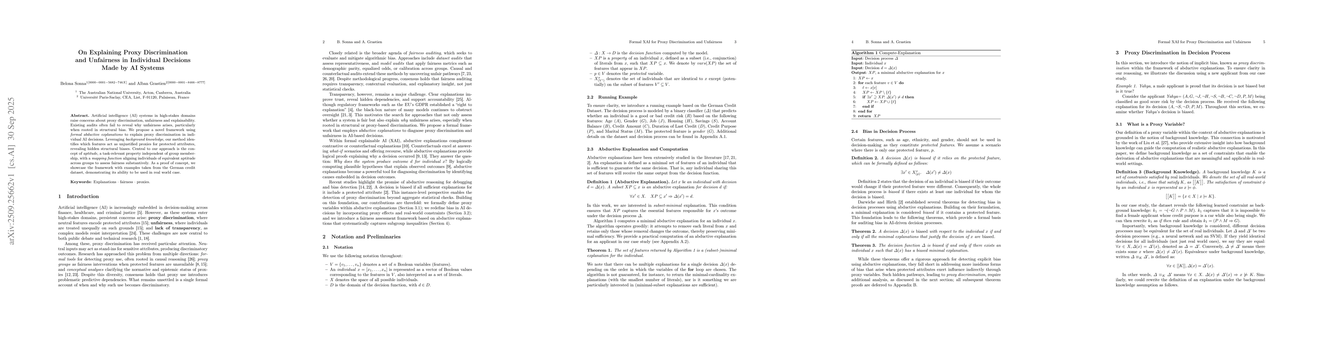 Thumbnail for On Explaining Proxy Discrimination and Unfairness in Individual
  Decisions Made by AI Systems